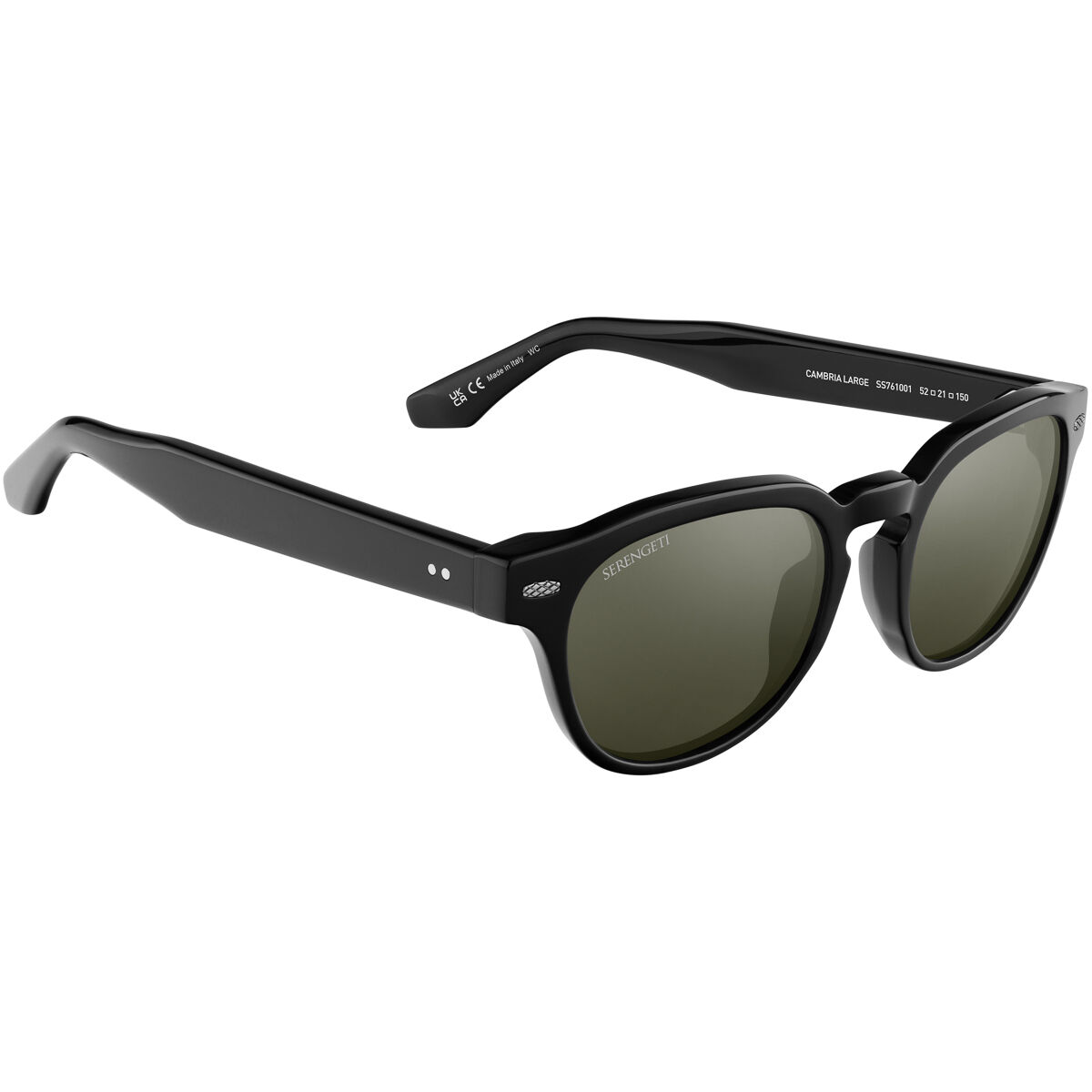 CAMBRIA LARGE, Shiny Black-Mineral Polarized 555nm Silver Cat 3 to 3, hi-res image number null